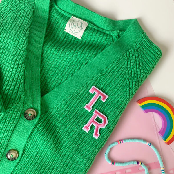 CARDIGAN VARSITY PERSONALIZZATO CON INIZIALI