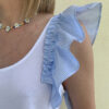 Top Spalle Volant Donna taglia SM - immagine 3