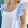 Top Spalle Volant Donna taglia SM - immagine 2